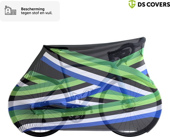 FULL fietssok van DS COVERS – Indoor – Stofvrij – Ademend – Stretch fit – Universeel MTB of Racefiets – Striped van DS COVERS