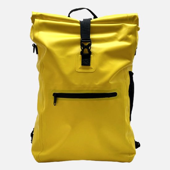 Fully Waterproof Bike Backpack - 30L 2-in-1 Cycling Bag - fietstas - fietstassen - fietstassen electrische fietsen - rugzak - Cycling Backpack - Multi-Sport Backpack - Cycling Gear - Outdoor Waterproof Backpack - 500DPVC - Yellow van Merkloos