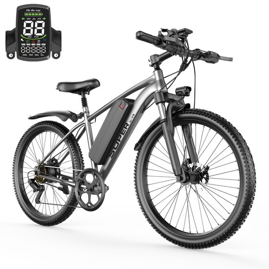 G73 Elektrische Fiets – Stadsfiets, Uitgerust Met Een Afneembare 48 V 13 Ah-accu, Een Motor Van 250 W, Een Topsnelheid Van 25 Km/u En Een Versnellingssysteem Met 7 Versnellingen – Geschikt Voor Ritten in De Bergen En Korte Verplaatsingen van Merkloos