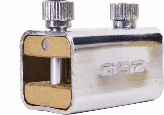 GAD Kettingslot - 8 mm dikte - 2 pinnen - messing - inclusief 2 sleutels van GAD