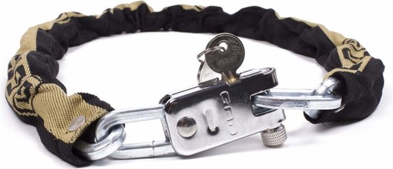 GAD Kettingslot - Gehard Staal - SuperSafe Cilinder - 110 cm - Zwart van GAD
