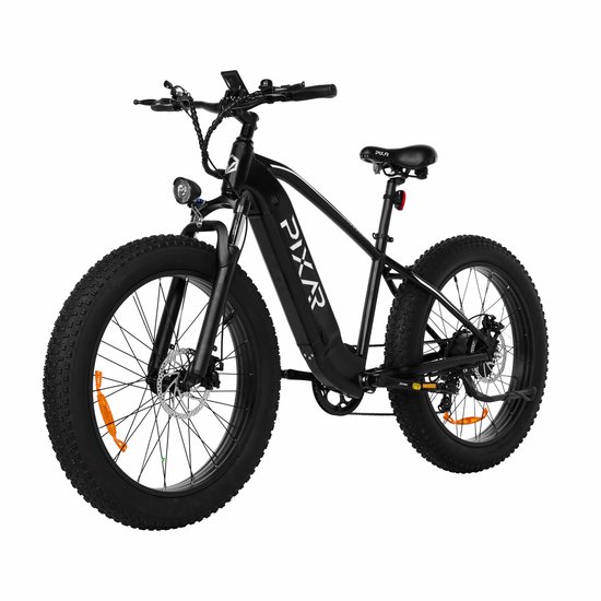 Galaxy Space Elektrische Fatbike 26x4.0 Inch - Tot 100 km Actieradius - 48V 20Ah EVE Accu - 250W Naafmotor - Shimano 7 Versnellingen - Mechanische Schijfremmen - LCD Display-zwart