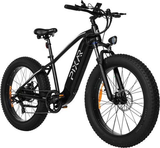Galaxy Space Elektrische Fatbike 26x4.0 Inch - Tot 100 km Actieradius - 960Wh EVE Accu - 250W Naafmotor - Mechanische Schijfremmen- Shimano 7 Versnellingen -Voorvorkvering- LCD Display-zwart