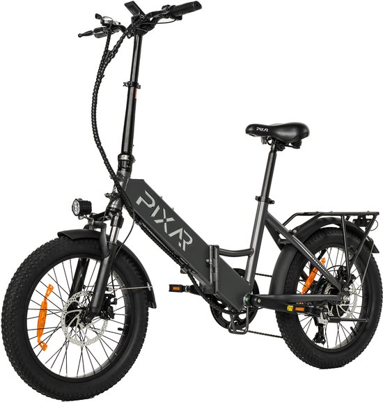 Galaxy Wind Opvouwbare Elektrische Fatbike 20x3.0 Inch - 499Wh EVE Accu - Tot 45 km Actieradius - 250W Naafmotor - Shimano 7 Versnellingen - Mechanische Schijfremmen-Zilver