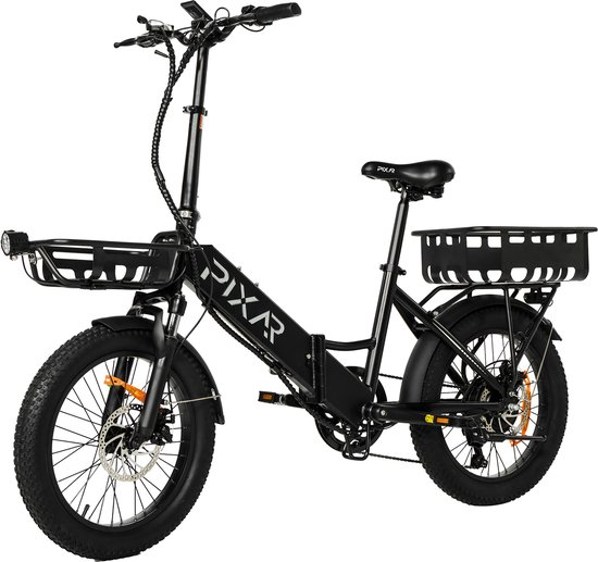 Galaxy Wind Opvouwbare Elektrische Fatbike 20x3.0 Inch - 499Wh EVE Accu - Tot 45 km Actieradius - 250W Naafmotor - Shimano 7 Versnellingen - Mechanische Schijfremmen-zwart
