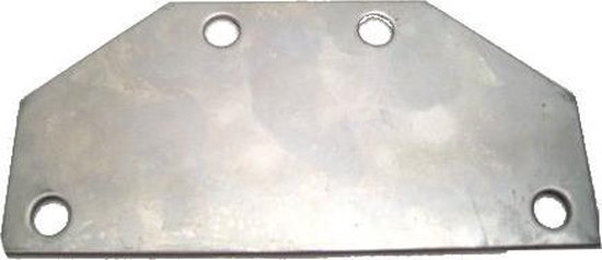 Gazelle Adapter Plaatje Achterlicht 95 X 45 Mm Rvs Grijs