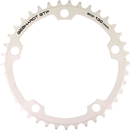 Gebhardt blad race 42t 5-arm 130 zilver t/m 10v van Merkloos