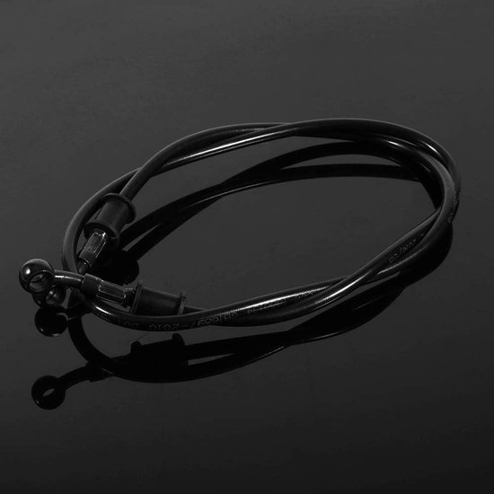 Geflochten stalen rem- en koppelingsoliebuis voor motorfietsen - zwart - 47,24 inch - Benzineleiding - PVC-slang. van Merkloos