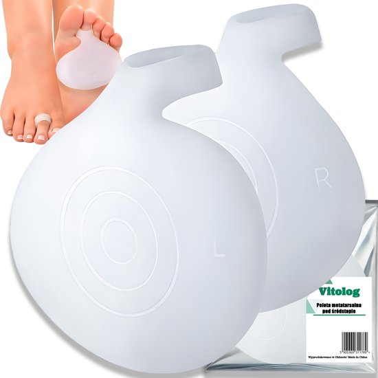 Gel Metatarsale Pelote – Voorvoet Beschermer – Set van 2 stuks – Tegen Pijn, Eelt & Likdoorns – Schokabsorberend – Maat Universeel – SEBS Materiaal van Merkloos