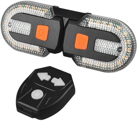 GELLDG LED-fietsachterlicht - Met knipperlichten en afstandsbediening - USB-oplaadbaar - Veiligheidsaccessoire - Fietsverlichting - Waterdicht - 5 standen - Fietsknipperlichten - Geschikt voor fietsen en e-scooters