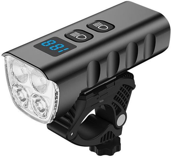 GELLDG LED Fietsverlichting - 1600 Lumen - Fietslamp USB Oplaadbaar - Fietsverlichting met Powerbank - Voorlicht MTB & Racefiets Verlichting - Waterdicht - Fietsverlichting voor nachtelijke ritten