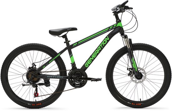 Generation Baturo mountainbike 24 inch - Groen van Generation