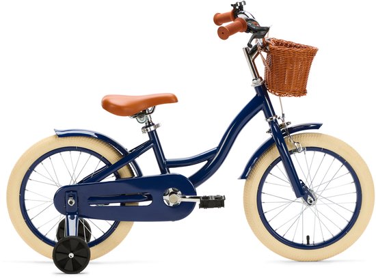 Generation Blanco 16 inch Donkerblauw – Kinderfiets met Mandje van Popal