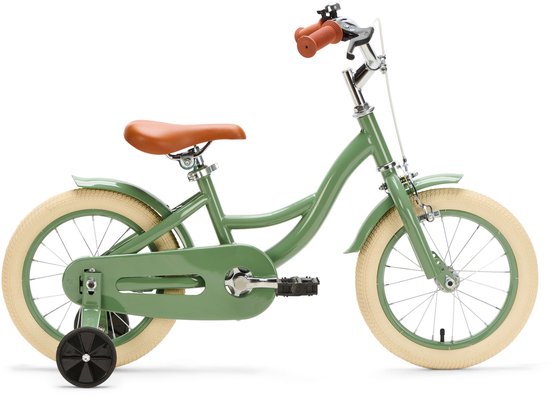 Generation Blanco Kinderfiets 14 inch - Olijfgroen - Fiets voor kinderen van 3 tot 5 jaar van Merkloos