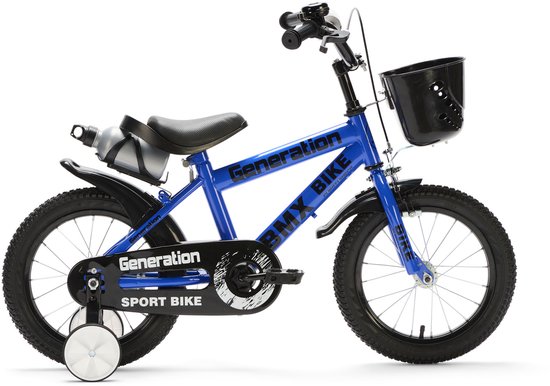 Generation BMX 14 inch Blauw – Kinderfiets - Fiets voor kinderen van 3 tot 5 jaar van Merkloos