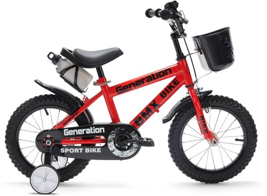 Generation BMX 14 inch Rood – Kinderfiets - Fiets voor kinderen van 3 tot 5 jaar van Merkloos