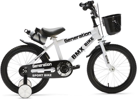 Generation BMX 16 inch Wit – Kinderfiets - Fiets voor kinderen van 4 tot 6 jaar van Merkloos