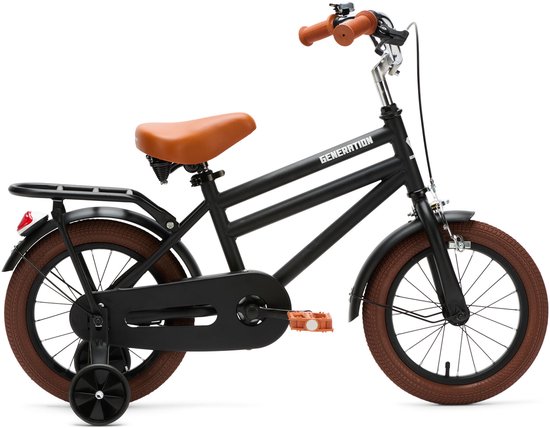 Generation City 14 inch Matzwart - Kinderfiets van Merkloos