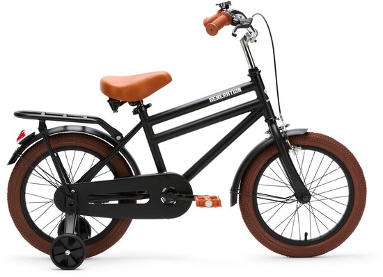 Generation City 16 inch Matzwart - Kinderfiets van Generation