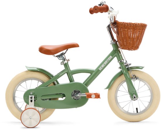 Generation Classic 12 inch Groen – Kinderfiets met Mandje