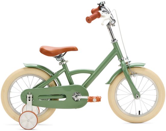 Generation Classico 14 inch olijfgroen – Kinderfiets - Fiets voor kinderen van 3 tot 5 jaar van Merkloos