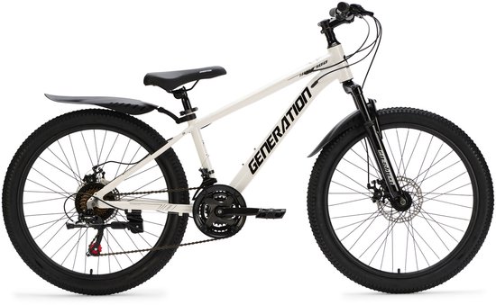 Generation GT100 24 inch Wit - Kinderfiets met Spatborden van Merkloos