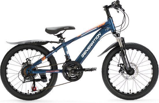 Generation M-760 mountainbike 20 inch - Blauw - Spatborden van Merkloos