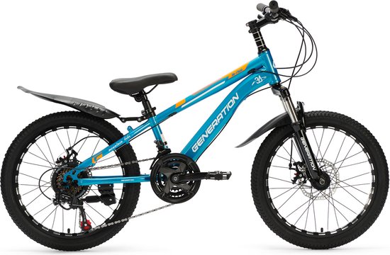Generation M-760 moutainbike 20 inch - LichtBlauw - Spatborden van Generation