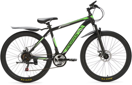 Generation Mountainbike 26 inch Groen/Zwart - Spatborden van Nordic One