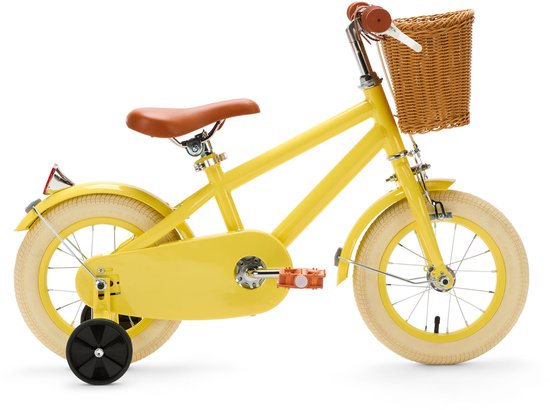 Generation Retro 12 inch Geel - Kinderfiets met Mandje van Generation