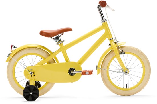 Generation Retro 14 inch Geel - Kinderfiets van Popal