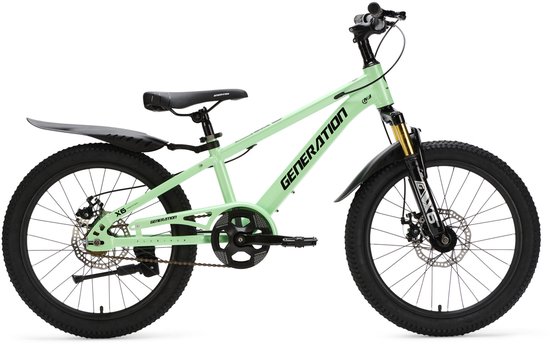 Generation X6 20 inch Mintgroen - Kinderfiets met Spatborden van Generation