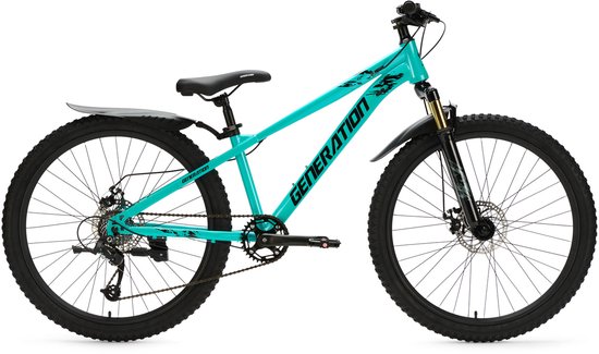 Generation X8 Mountainbike 26 inch - Blauw met Spatborden van Generation