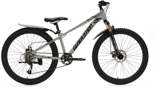 Generation X8 Mountainbike 26 inch - Grijs met Spatborden