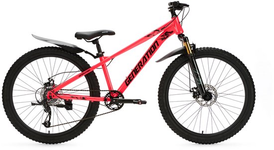 Generation X8 Mountainbike 26 inch - Roze met Spatborden van Generation
