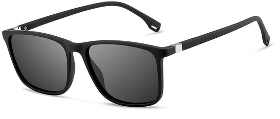 Gepolariseerde Retro Zonnebril Unisex - Lichtgewicht Montuur - UV400 Bescherming - Geschikt voor Rijden‑ Vissen en Sport - Zwart