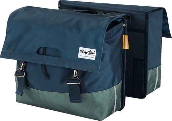 Gerecyclede dubbele fietstas Urban Proof 40 liter - blauw/groen van Urban Proof