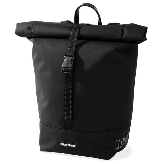 Gerecyclede enkele fietstas Urban Proof Rolltop 20 liter 30 x 15 x 42 cm - Zwart van Urban Proof