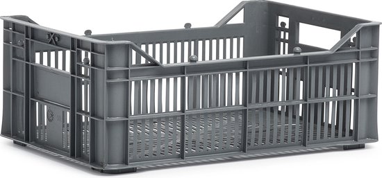 Gerecyclede fietskrat Urban Proof Helsinki 7 liter - as grijs van Urban Proof