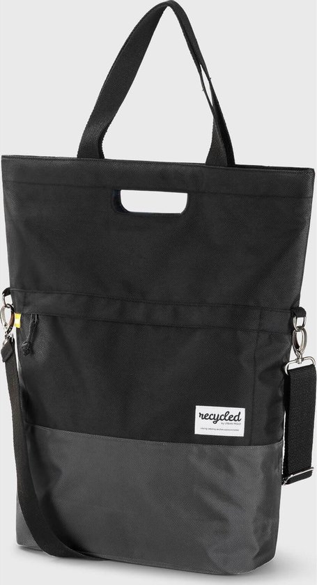 Gerecyclede shopper fietstas Urban Proof 20 liter - zwart/grijs van Urban Proof