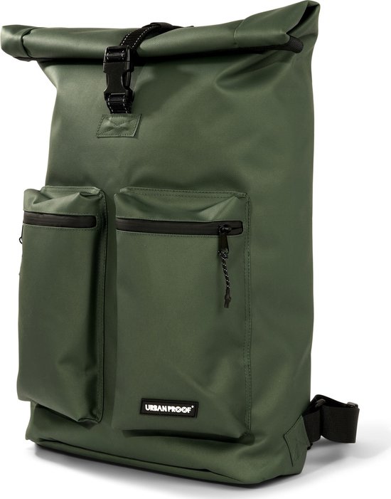 Gerecyclede shopper fietstas Urban Proof Rolltop Backpack 20L 34 x 13 x 46 cm - Groen van Urban Proof
