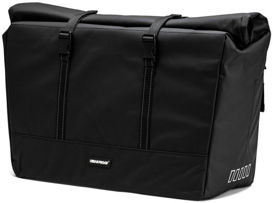 Gerecyclede Urban Proof longtail fietstas 60 liter - Zwart van Merkloos