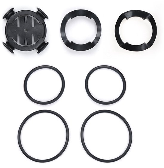 Geschikt voor Garmin / Blackbird / Xingzhe / Magene fietscomputers — Universeel vervangend montagetoebehoren: Bevestigingsbasis met bandbevestiging-2-delige set，Toepasbare diameter van de ronde handgreep: 22–40 mm van Merkloos