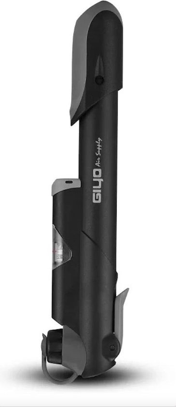 Giyo Mini fietspomp Met drukregelaar Zwart - MTB - Race fiets - Mountainbike - Hollands Frans Auto ventiel van Giyo