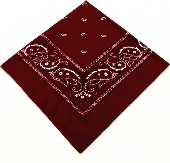Go Go Gadget - 100% Katoen - Bandana - Boerenzakdoek - 55x55cm - Bordeaux rood