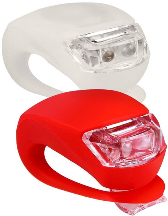 Go Go Gadget - Fietslampjes Set – Voor- en Achterlicht – Wit & Rood – LED Fietsverlichting – 1 set 2 Stuks
