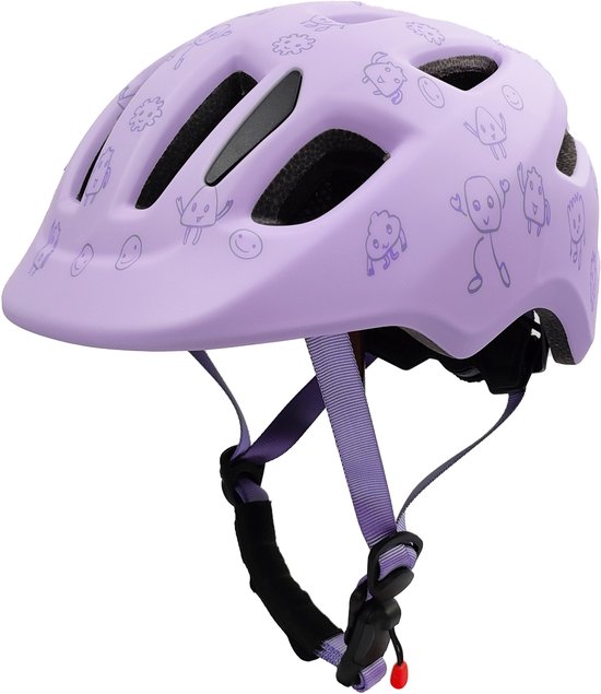 GO-OFF FIRST Kinderhelm - Extra Veilige Fietshelm voor Kinderen - Voor Fietsen en Skaten - Kind vriendelijke Jongens en Meisjes Helm van 1 - 4 Jaar - Lila - Maat XS van GO-OFF FIRST