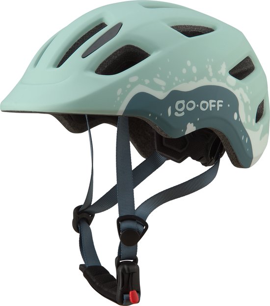 GO-OFF FIRST Kinderhelm - Extra Veilige Fietshelm voor Kinderen - Voor Fietsen en Skaten - Kind vriendelijke Jongens en Meisjes Helm van 5 - 8 Jaar - Grijs / Blauw - Maat S van GO-OFF FIRST