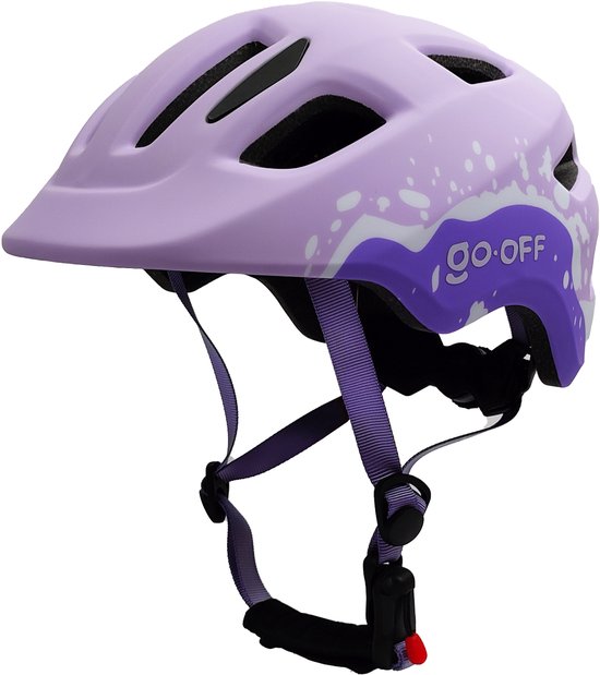 GO-OFF FIRST Kinderhelm - Extra Veilige Fietshelm voor Kinderen - Voor Fietsen en Skaten - Kind vriendelijke Jongens en Meisjes Helm van 5 - 8 Jaar - Lila - Maat S van GO-OFF FIRST
