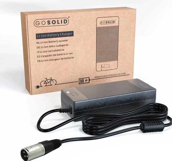 GO SOLID! ® Oplader geschikt voor Cortina Ecomo - 24V 2A - XLR 3-polig van GO SOLID!